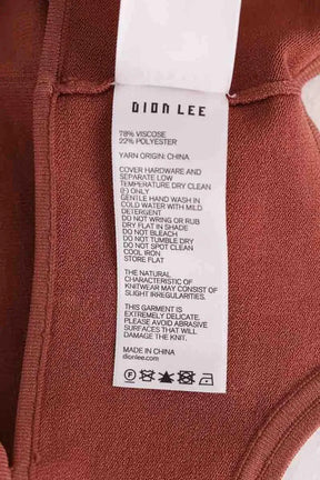 Top sans manche Dion Lee Marron en Viscose