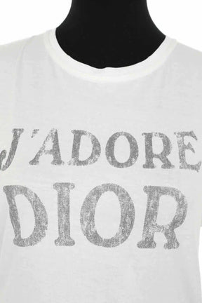Top sans manche Dior Blanc en Coton