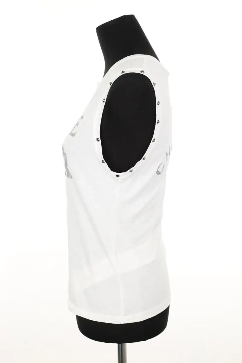 Top sans manche Dior Blanc en Coton