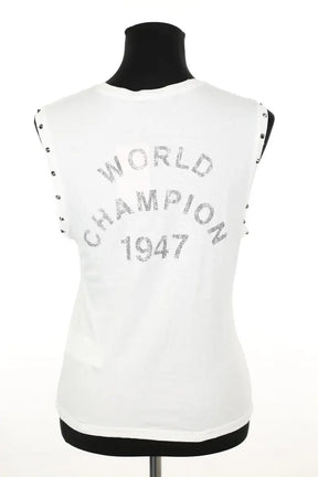 Top sans manche Dior Blanc en Coton