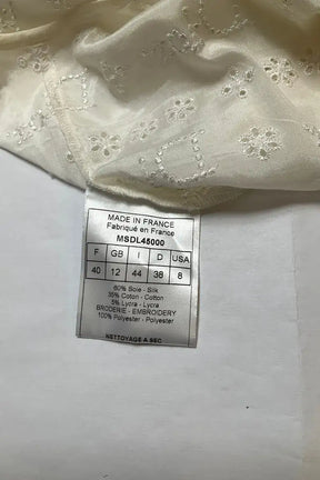 Top sans manche Dior Blanc en Soie