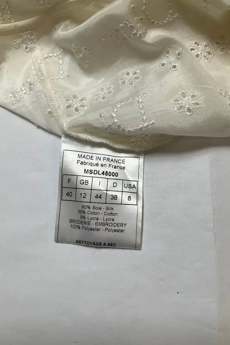 Top sans manche Dior Blanc en Soie