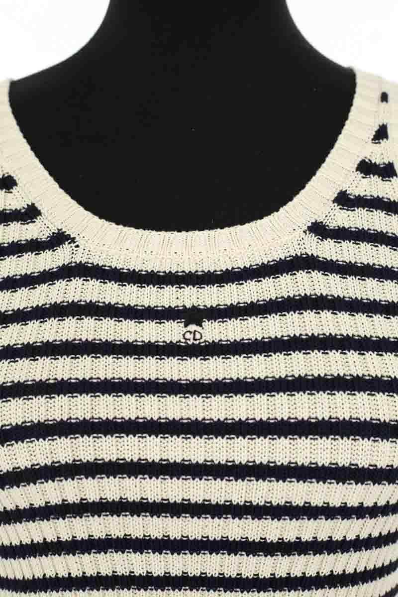 Top sans manche Dior Ecru en Coton