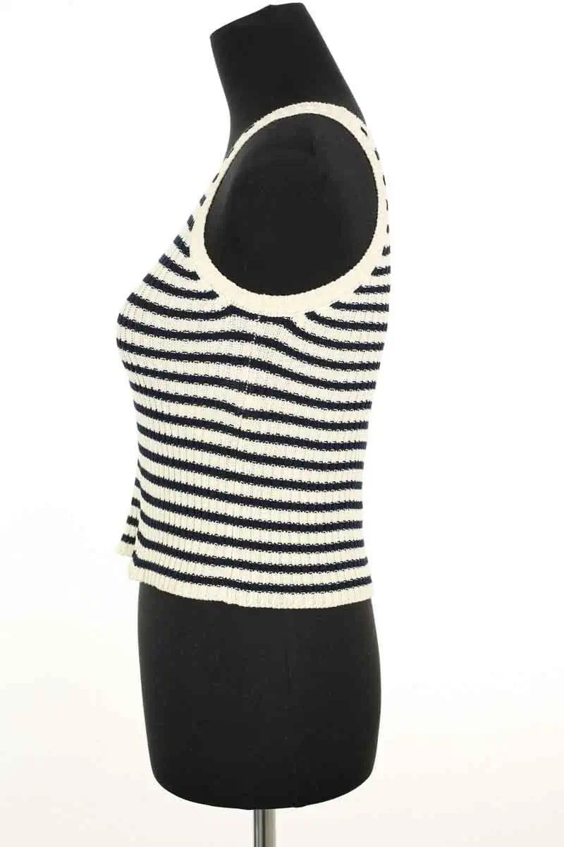 Top sans manche Dior Ecru en Coton