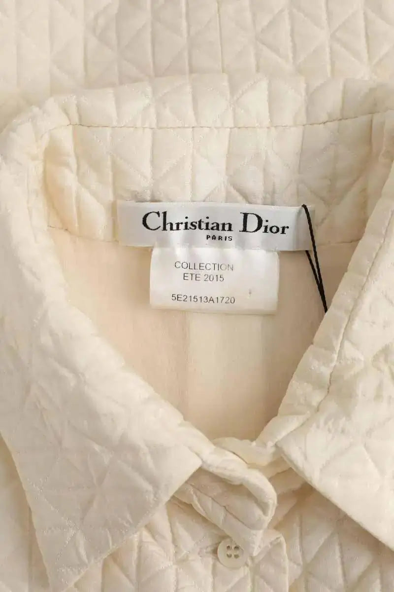 Top sans manche Dior Ecru en Synthétique