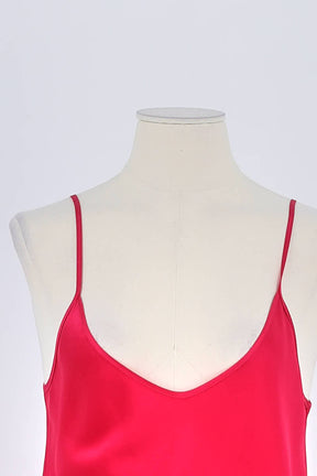 Top sans manche DMN Rose en Soie