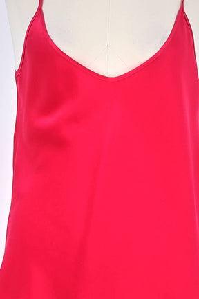 Top sans manche DMN Rose en Soie