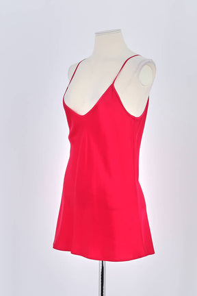 Top sans manche DMN Rose en Soie