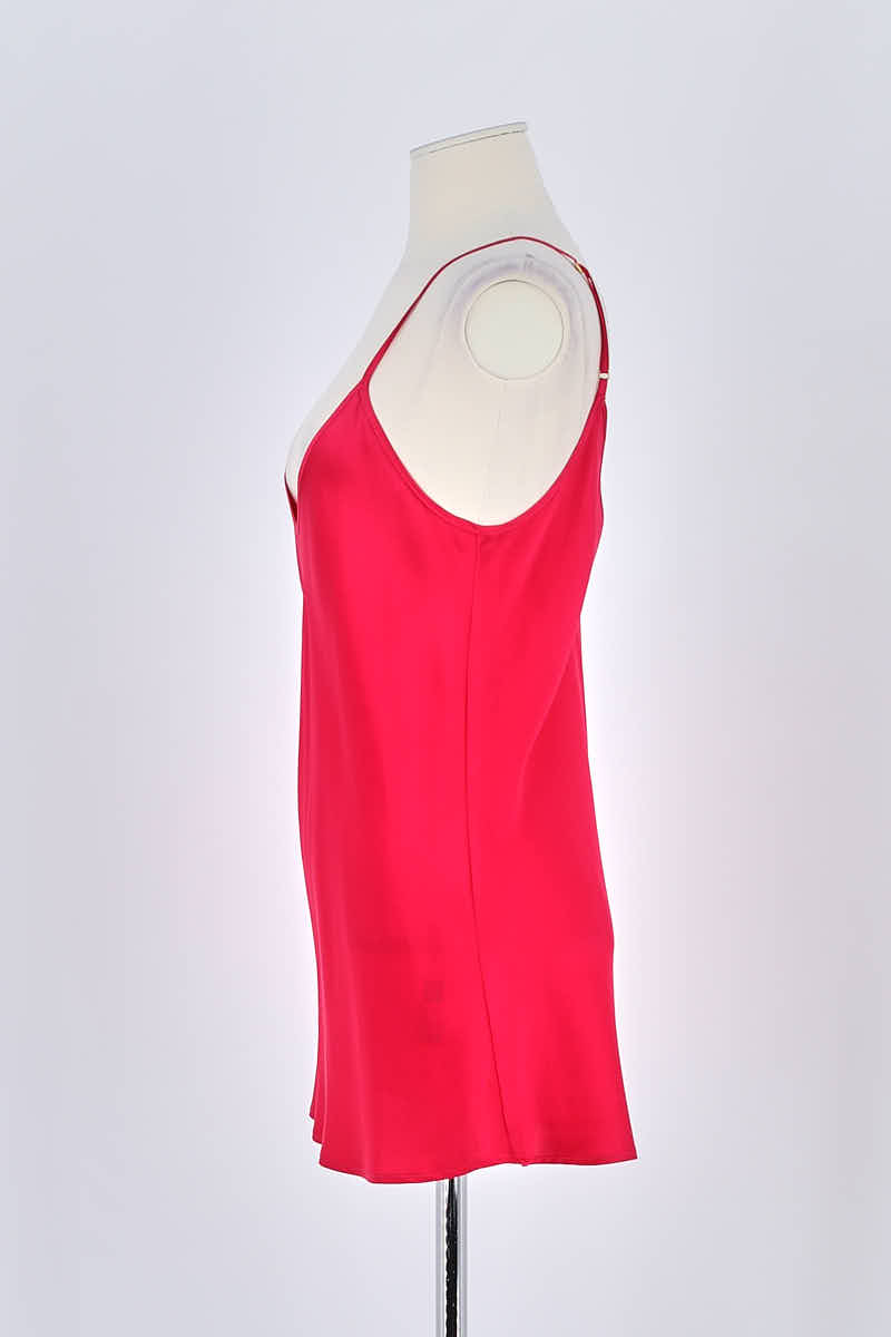 Top sans manche DMN Rose en Soie