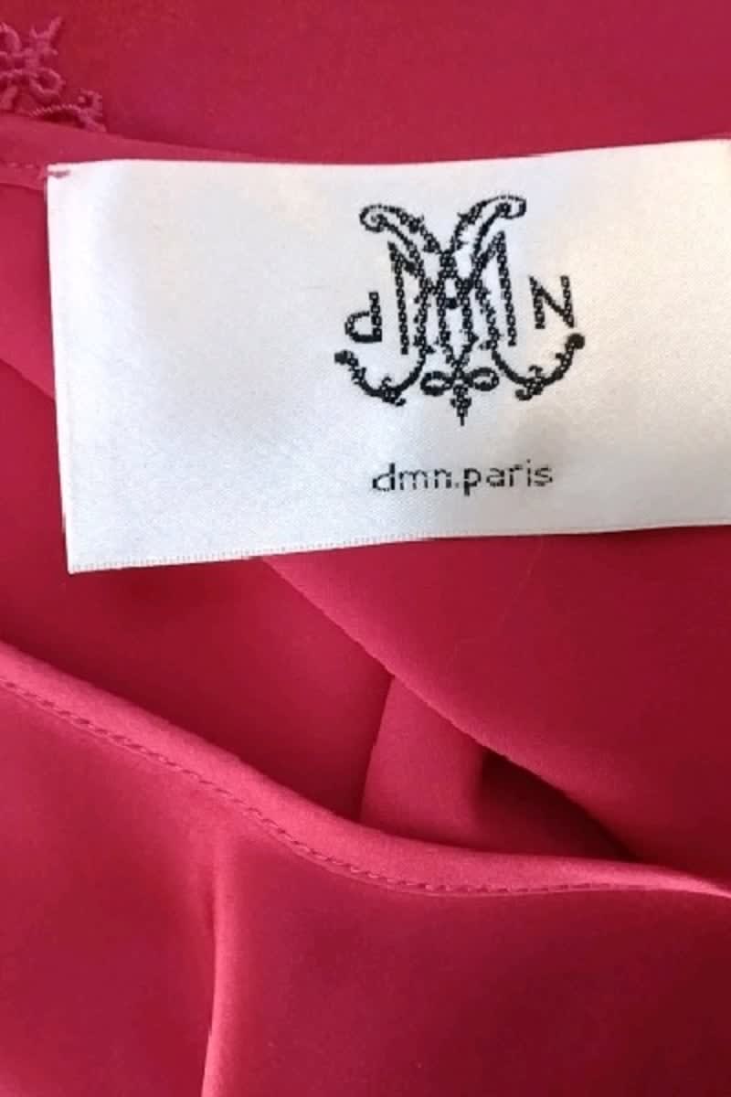 Top sans manche DMN Rose en Soie