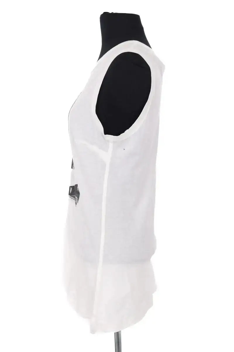 Top sans manche Dolce & Gabbana Blanc en Coton