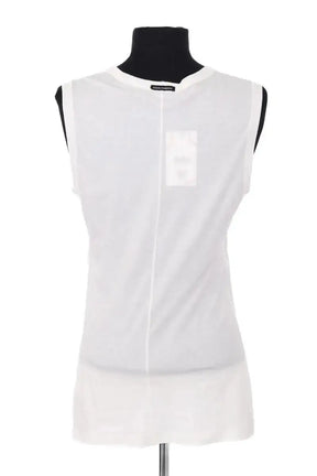 Top sans manche Dolce & Gabbana Blanc en Coton