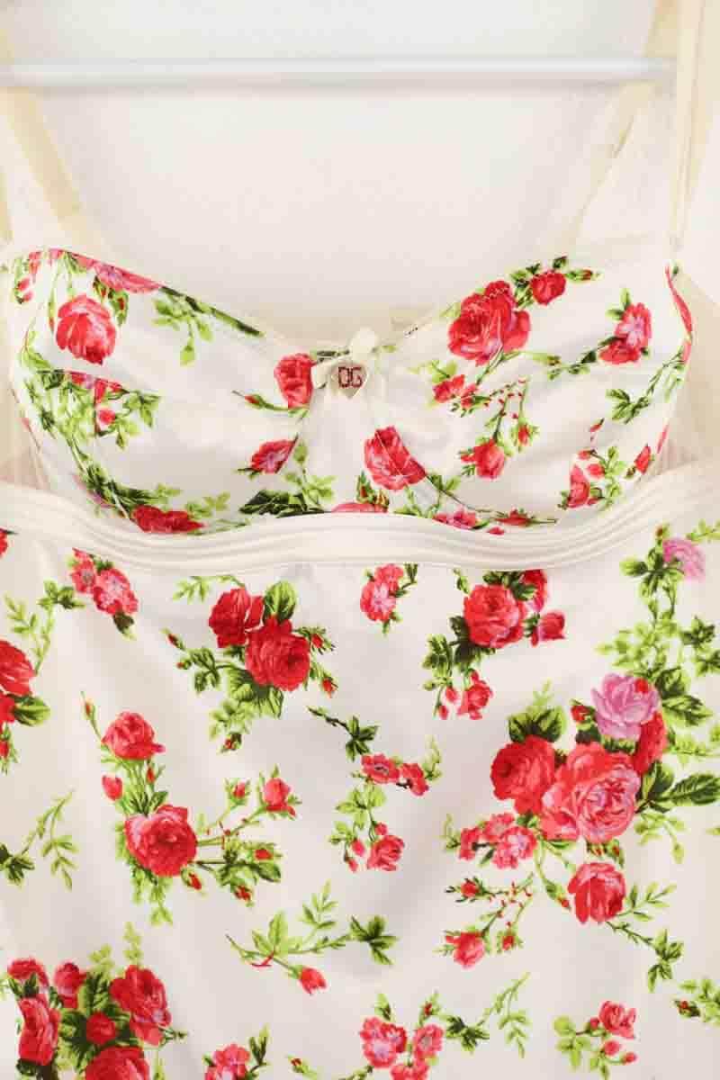 Top sans manche Dolce & Gabbana Blanc en Polyamide