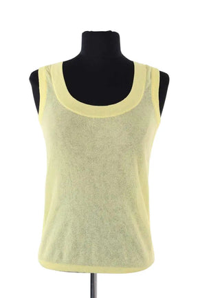 Top sans manche Emporio Armani Jaune en Synthétique, taille M - Seconde Main