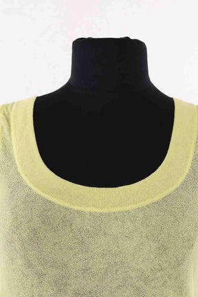 Top sans manche Emporio Armani Jaune en Synthétique