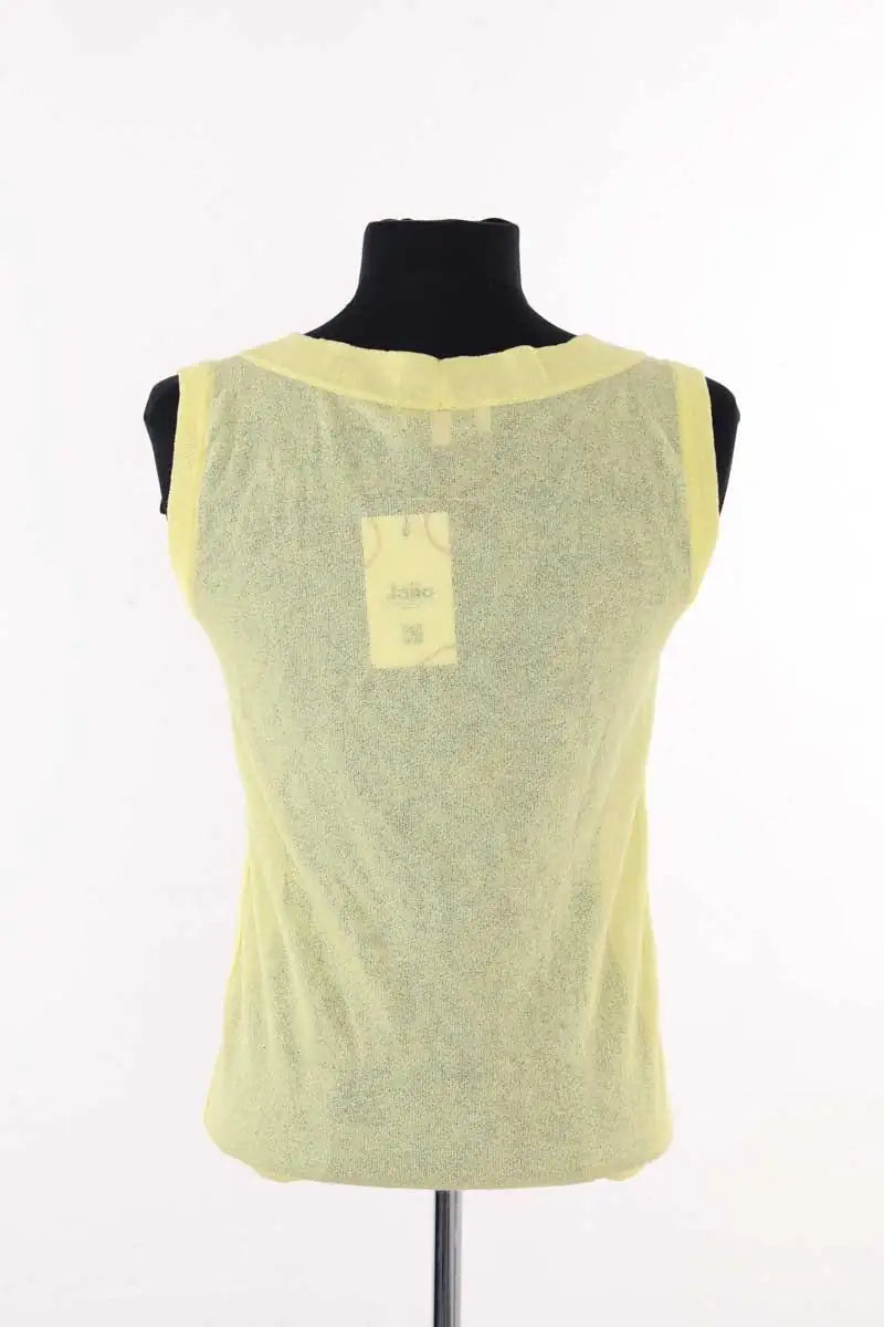 Top sans manche Emporio Armani Jaune en Synthétique