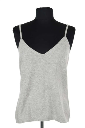 Top sans manche Eric Bompard Gris en Cachemire, taille M - Seconde Main