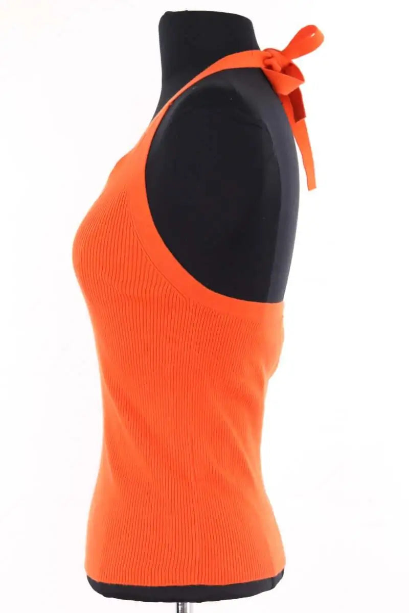 Top sans manche Eric Bompard Orange en Coton