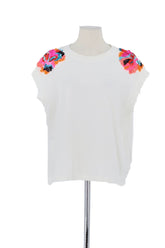 Top sans manche Essentiel Antwerp Blanc en Coton, taille S - Seconde Main