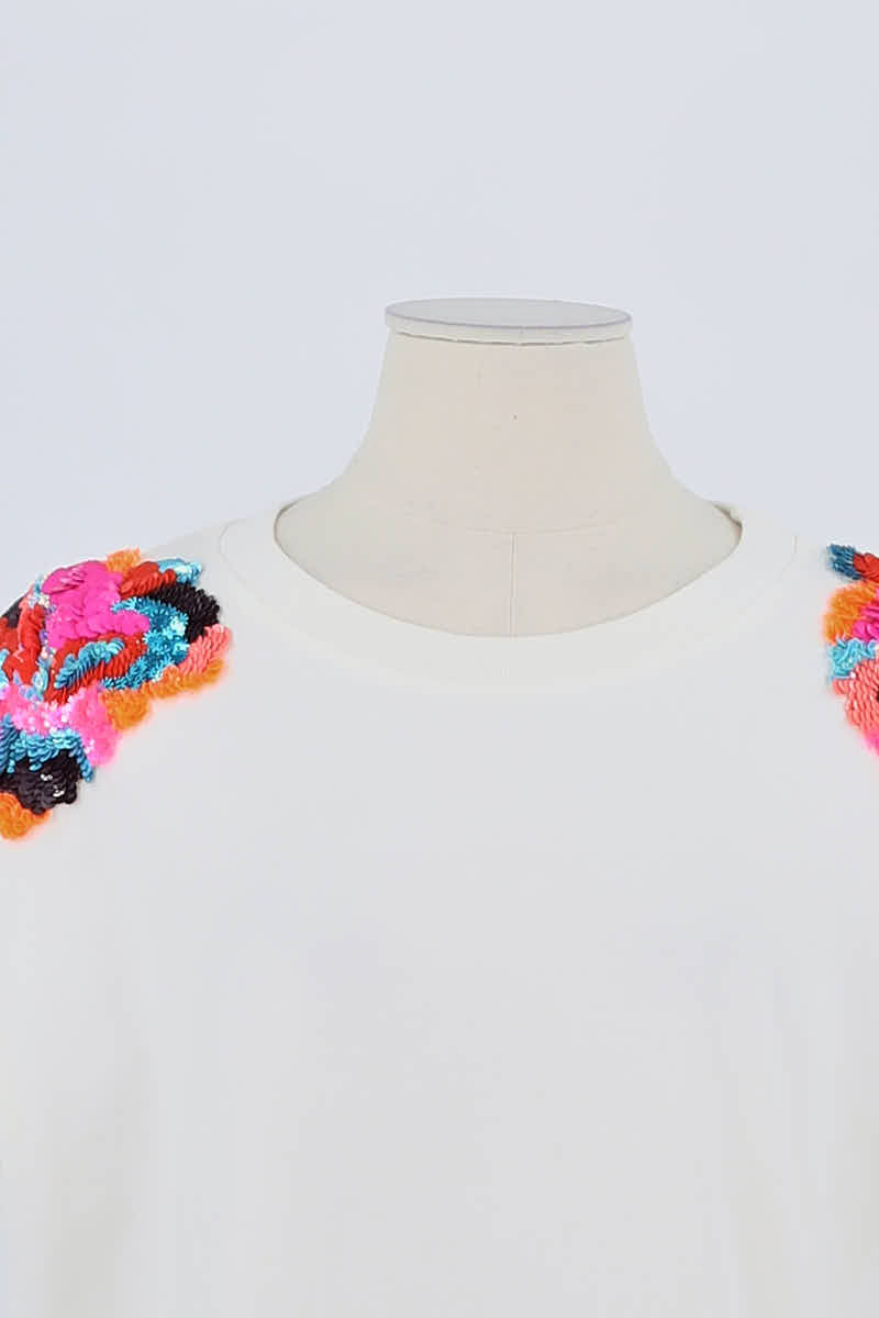 Top sans manche Essentiel Antwerp Blanc en Coton