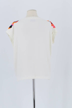 Top sans manche Essentiel Antwerp Blanc en Coton