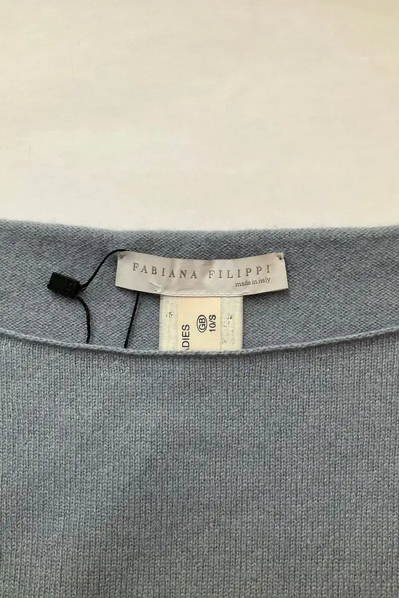 Top sans manche Fabiana Filippi Bleu en Laine