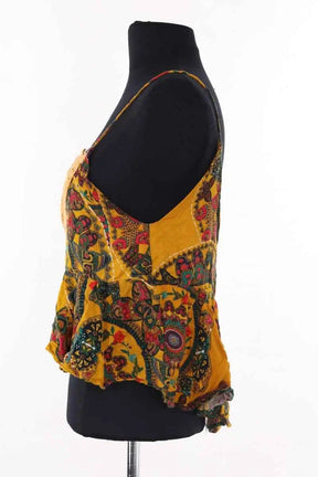 Top sans manche Farm Rio Jaune en Coton
