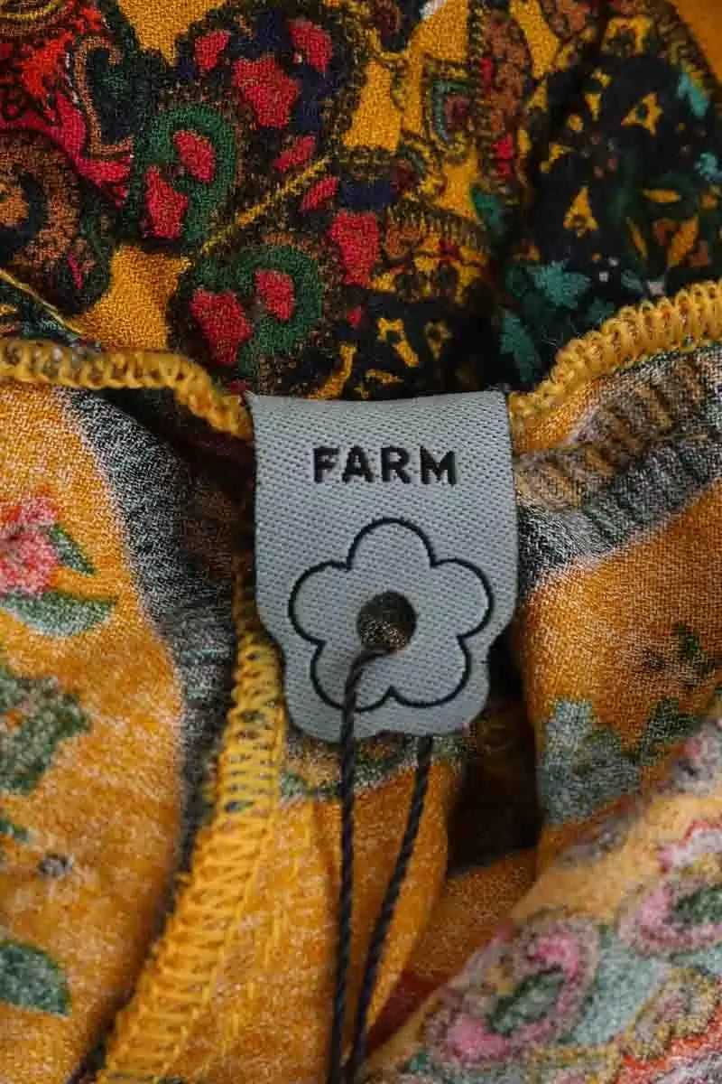 Top sans manche Farm Rio Jaune en Coton