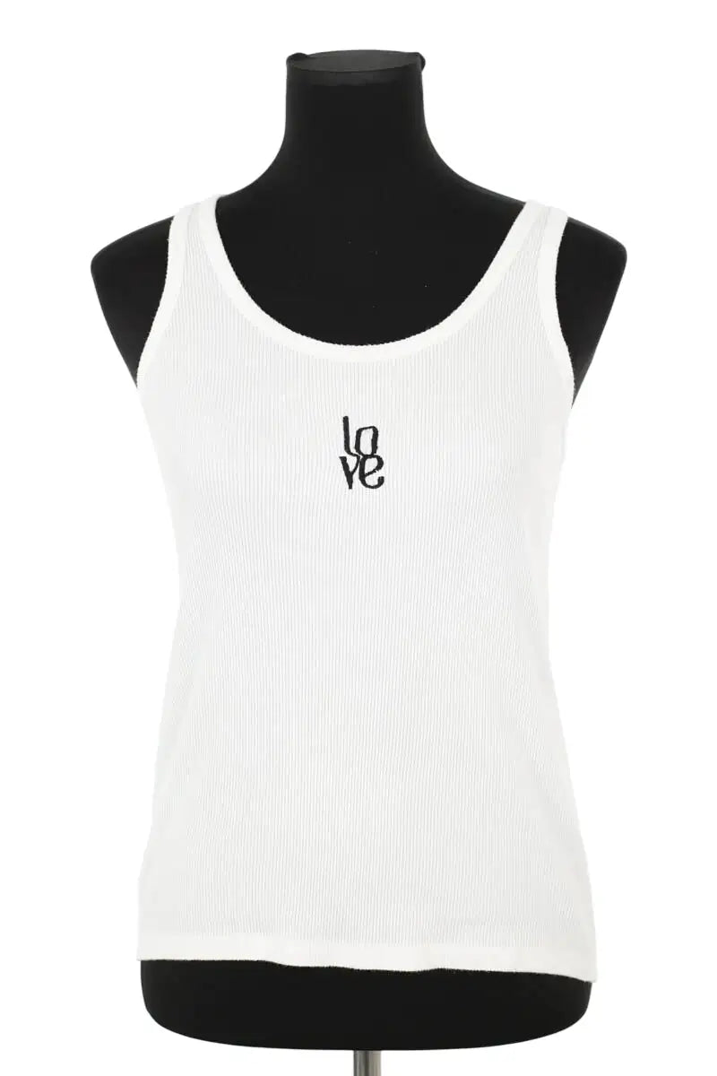 Top sans manche FIVE Blanc en Coton, taille S - Seconde Main