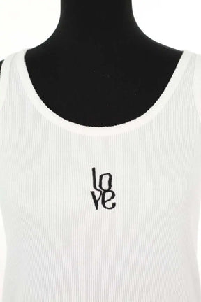 Top sans manche FIVE Blanc en Coton