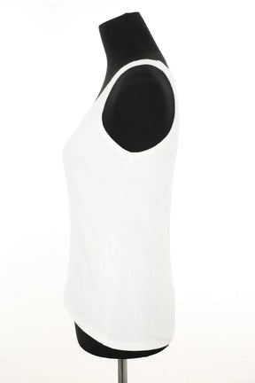 Top sans manche FIVE Blanc en Coton