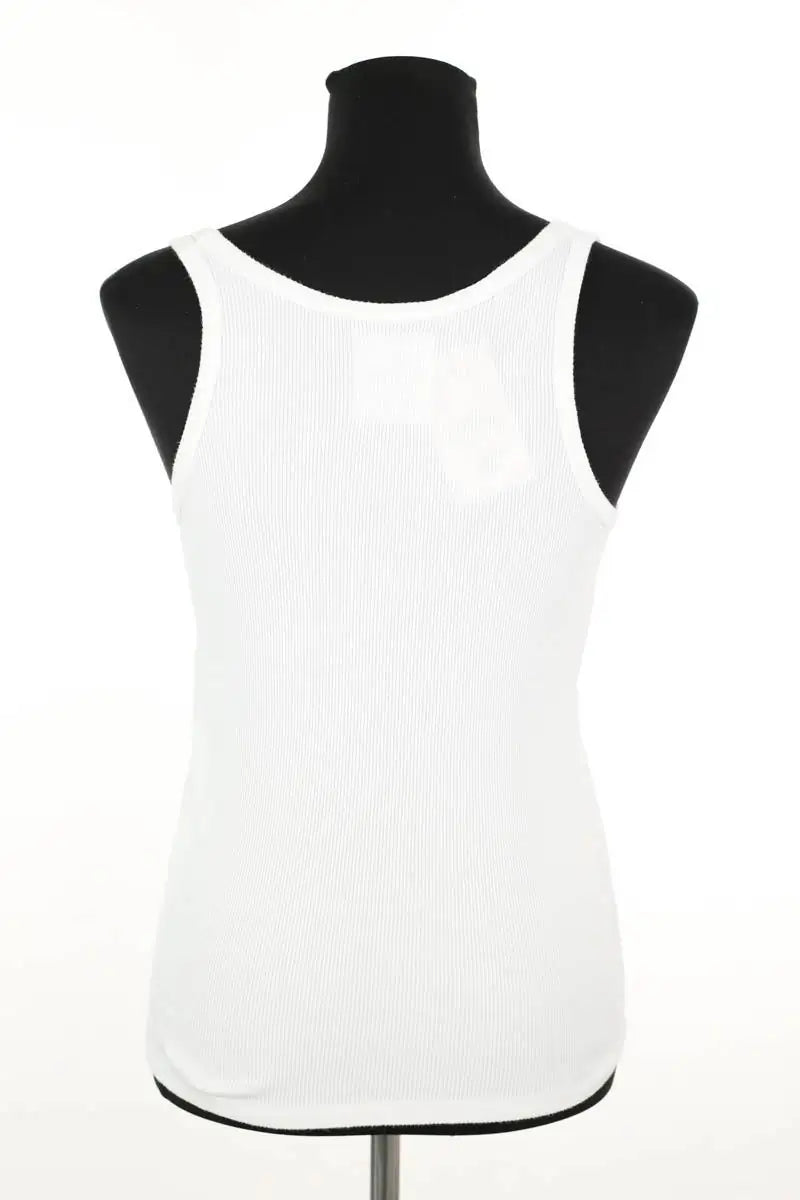 Top sans manche FIVE Blanc en Coton