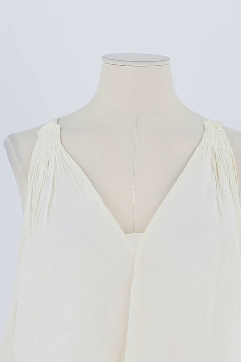 Top sans manche Forte_Forte Blanc en Coton