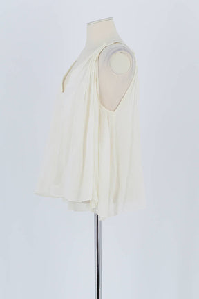 Top sans manche Forte_Forte Blanc en Coton