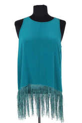 Top sans manche Forte_Forte Vert en Soie, taille S - Seconde Main