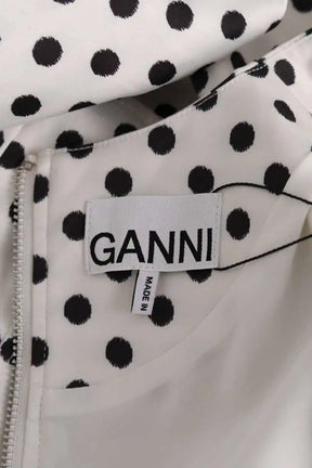 Top sans manche Ganni Blanc en Synthétique