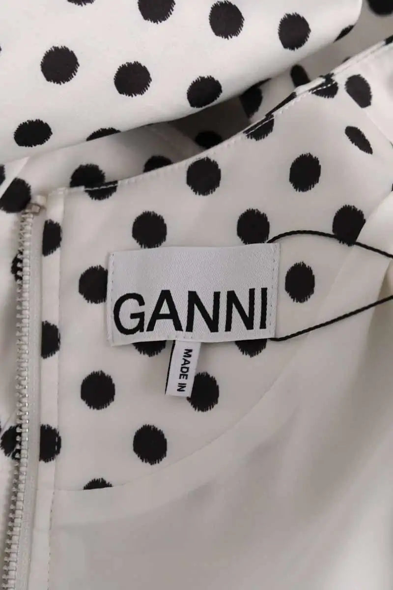 Top sans manche Ganni Blanc en Synthétique