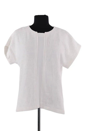 Top sans manche Gerard Darel Blanc en Coton, taille S - Seconde Main