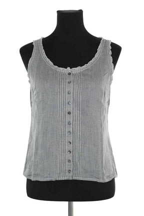 Top sans manche Gerard Darel Gris en Coton, taille L - Seconde Main