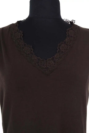 Top sans manche Gerard Darel Marron en Laine