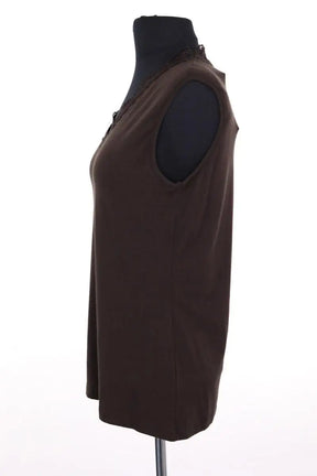 Top sans manche Gerard Darel Marron en Laine