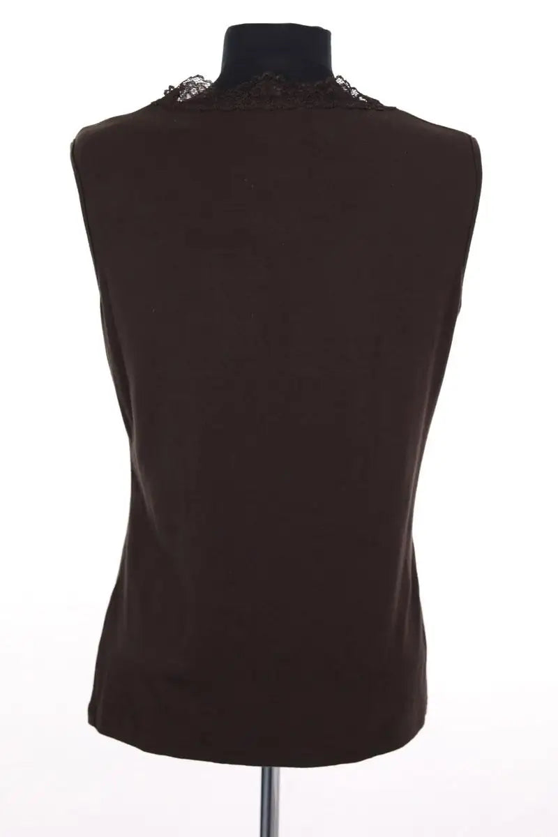 Top sans manche Gerard Darel Marron en Laine