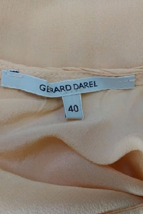 Top sans manche Gerard Darel Orange en Soie