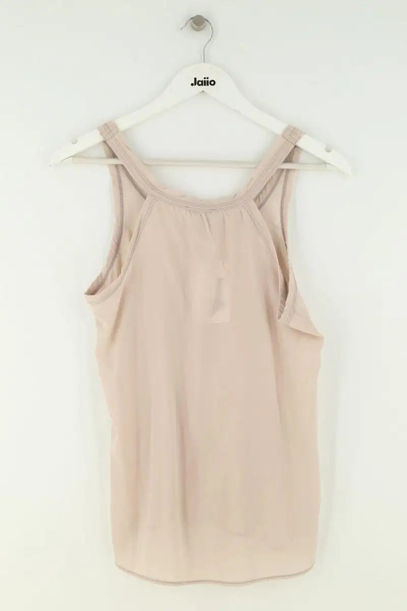 Top sans manche Golden Goose Beige en Soie
