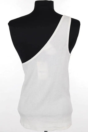 Top sans manche Helmut Lang Blanc en Coton