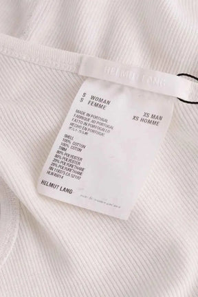 Top sans manche Helmut Lang Blanc en Coton