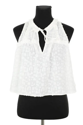 Top sans manche Iro Blanc en Polyester, taille XS - Seconde Main