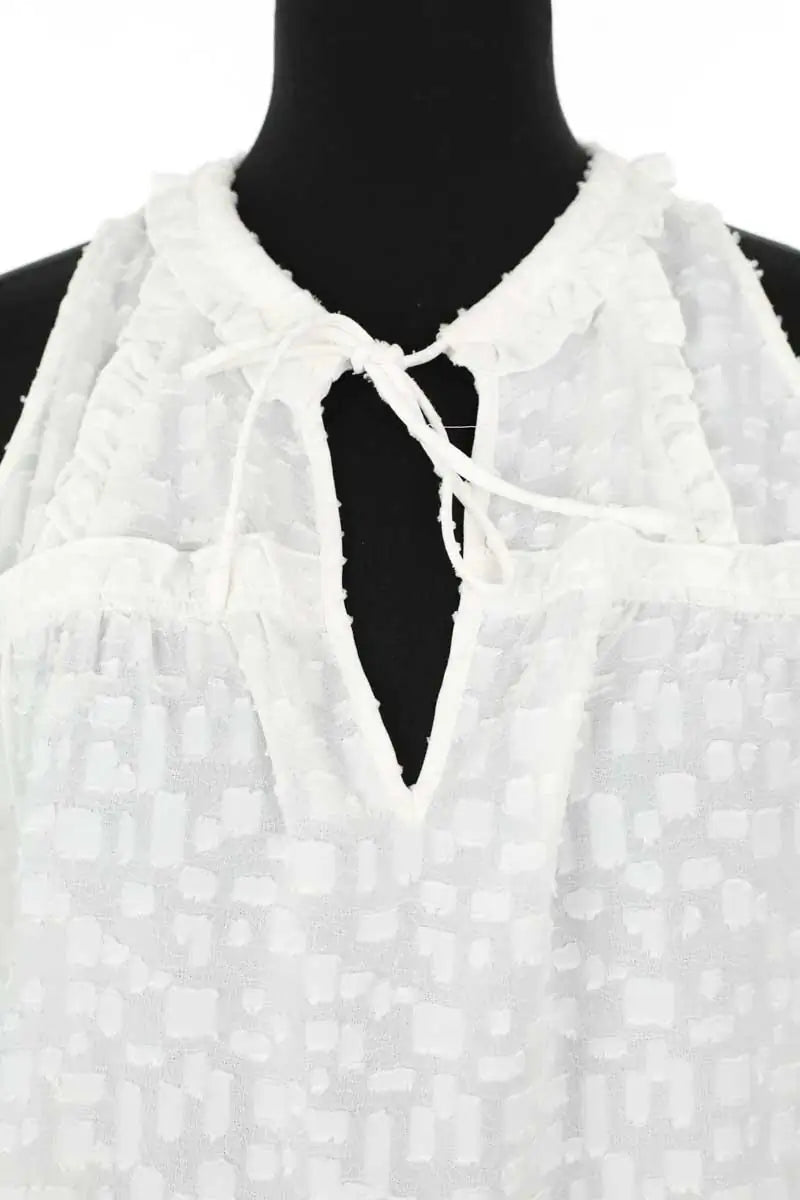 Top sans manche Iro Blanc en Polyester