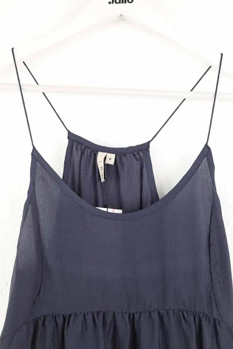 Top sans manche Iro Bleu en Soie