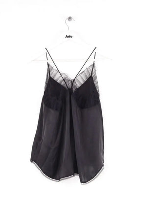 Top sans manche Iro Noir en Soie